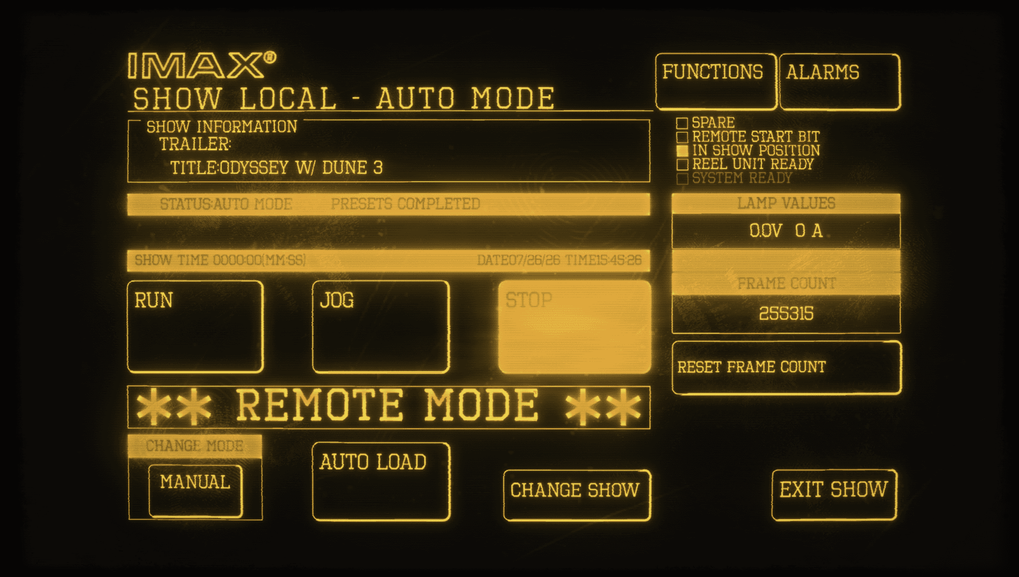 IMAX Canvas - amber phosphor CRT interface built from accessible Web Components and a WebGL2 shader